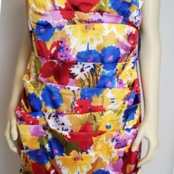 Bisou Bisou Tiered Multicolor Floral Dress, 16 NWT - Picture 5 of 9